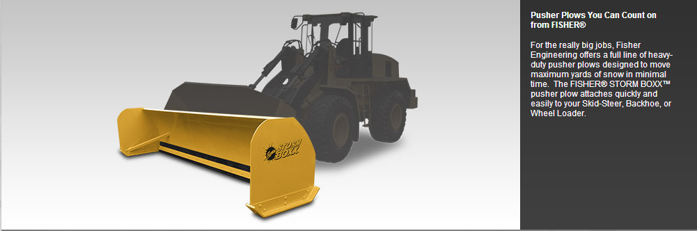 Fisher Storm Boxx Snow Pusher Plow Storm Boxx Pusher Plow